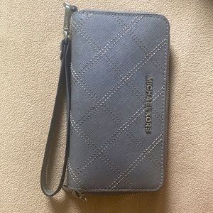Grey Michael Kors Wristlet